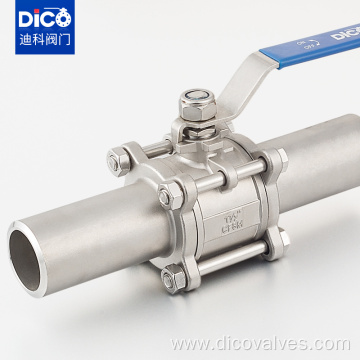 BW with Extended Pipe 3PC Floating Ball valve